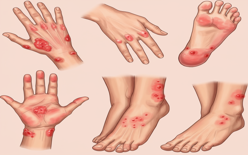 El ve ayakta kırmızı lekeler hangi nedenlerden oluşur?